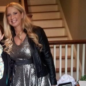 Torrid metallic stretch skater dress plus size 1X